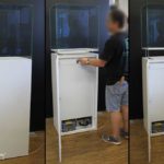 Hubvitrine mit aktiver Klimatisierung