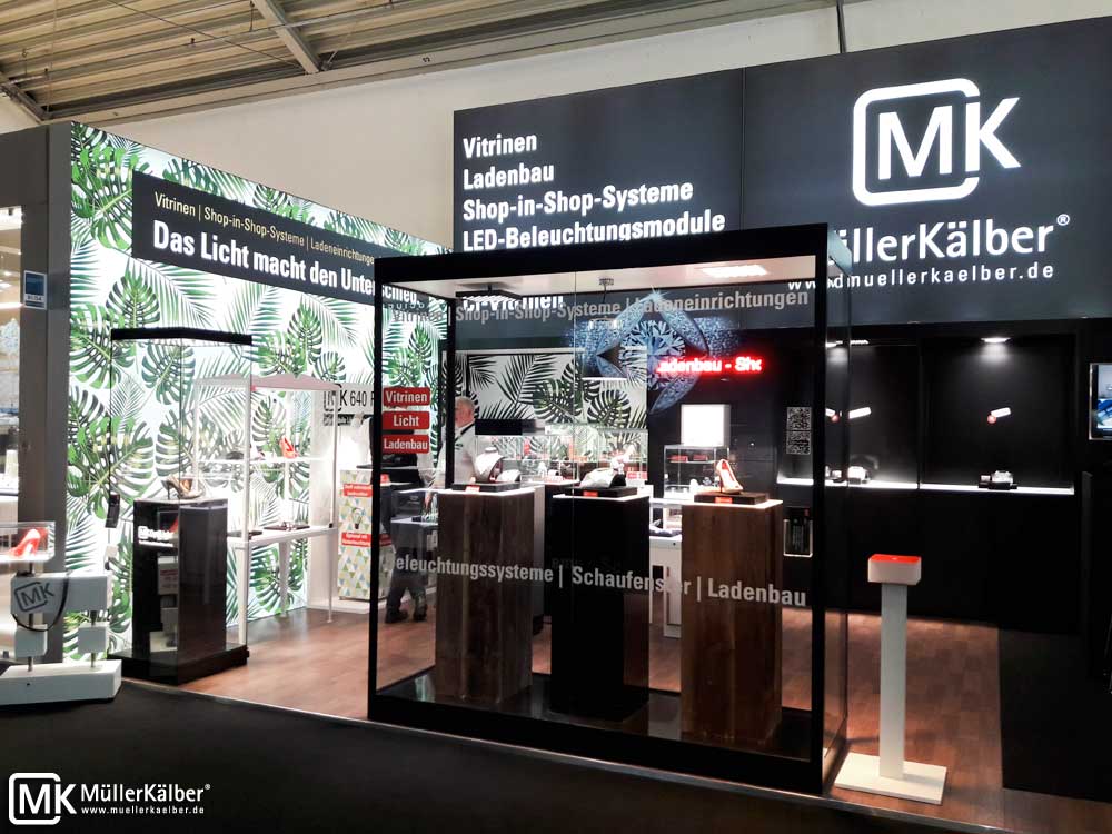 MüllerKälber Messestand, Vitrinen auf der Inhorgenta