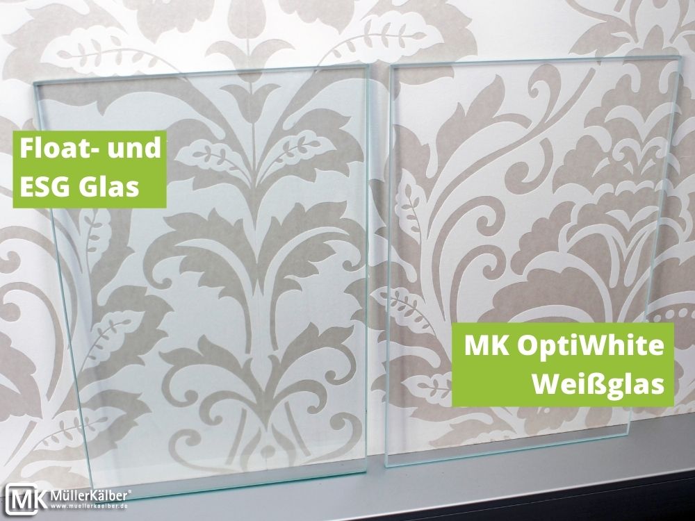 MK OptiWhite und ESG-Glas im Vergleich