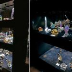 Edelsteine in Sammlervitrine