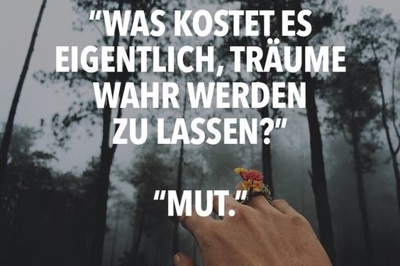 Was kostet es eigentlich, Träume wahr werden zu lassen? - Mut.